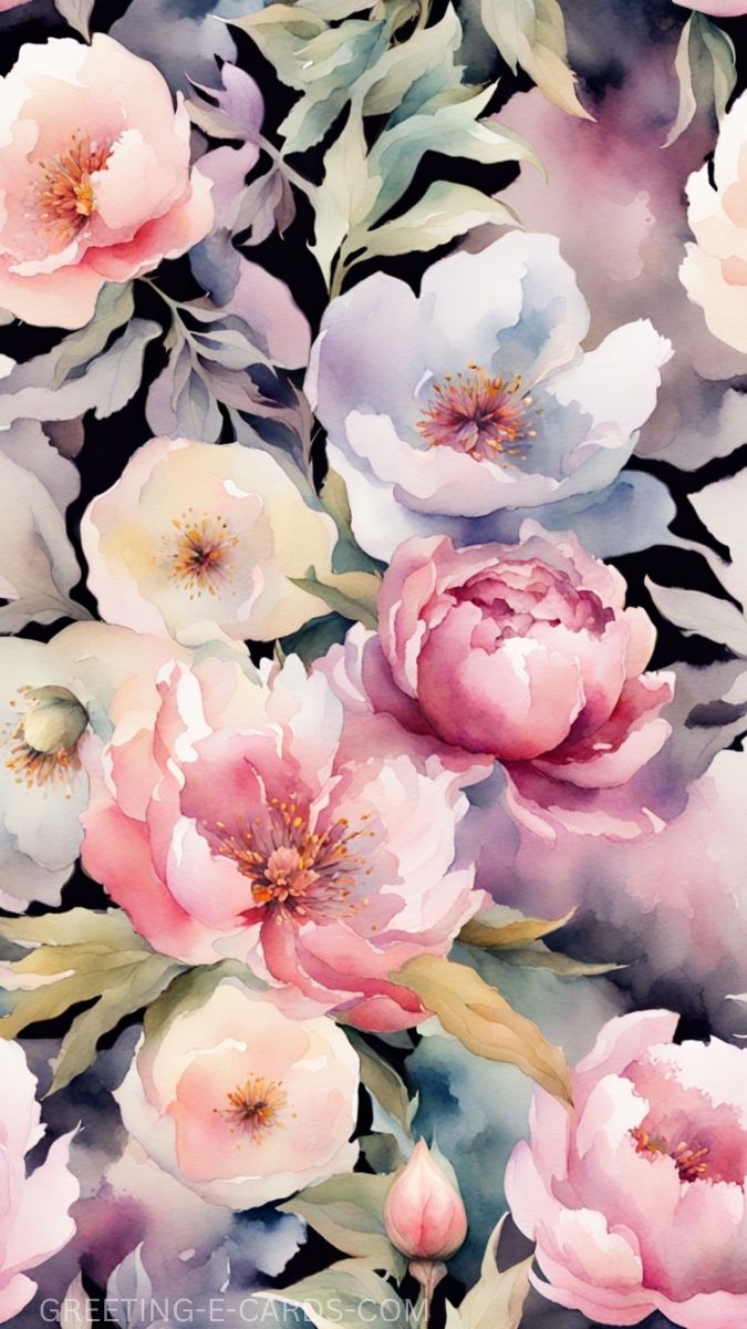 Watercolor Floral Lockscreen