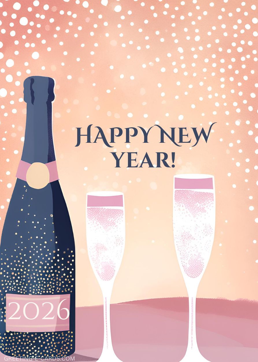 Happy New Year 2026 Champagne Wishes