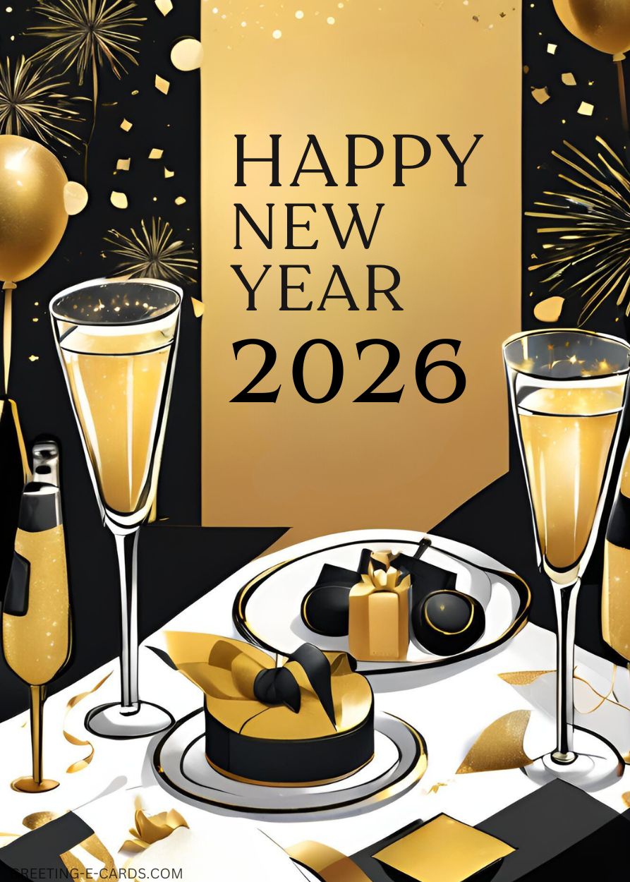 Happy New Year 2026 E-Card