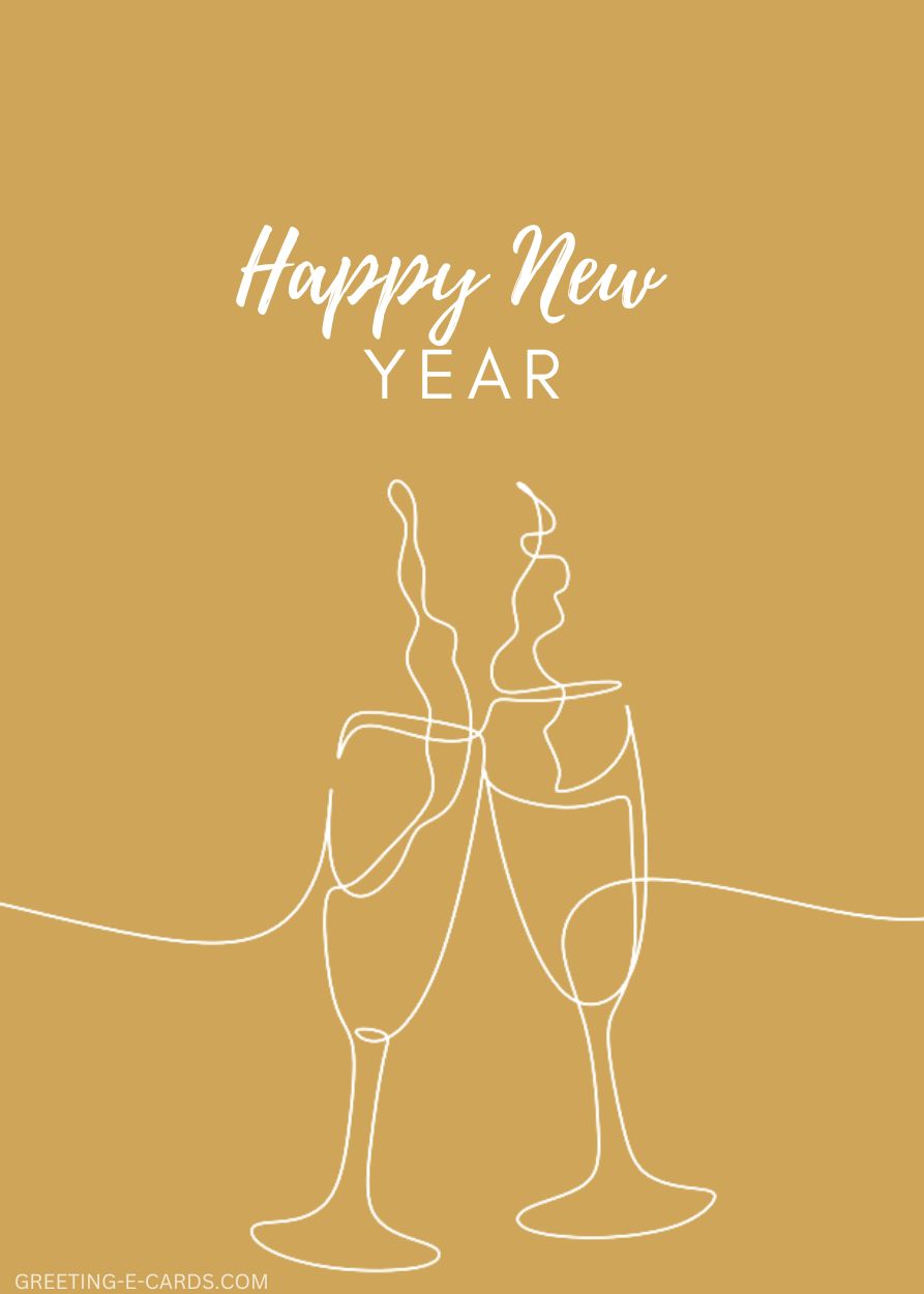 Happy New Year Toast E-Card