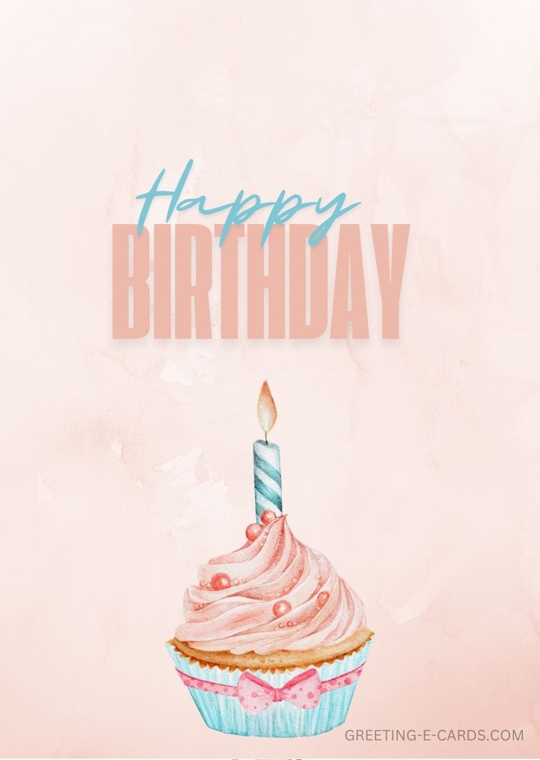 Happy Birthday Cupcake E-Card