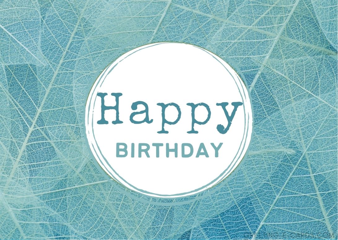 Happy Birthday Leaf E-Card