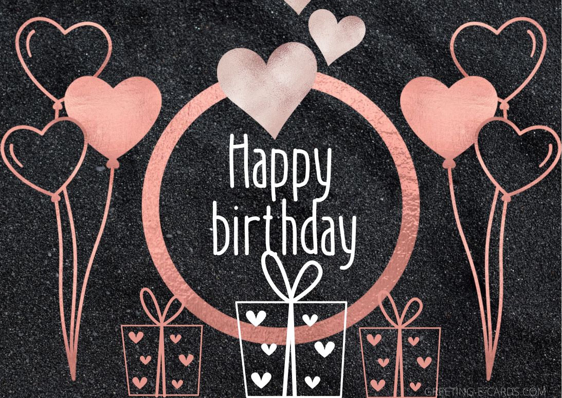 Rose Gold Birthday E-Card