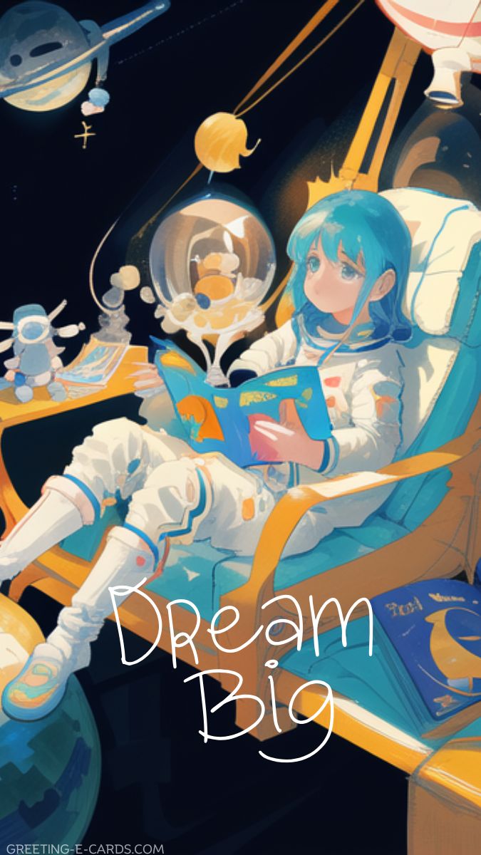 Dream Big Space Phone Wallpaper