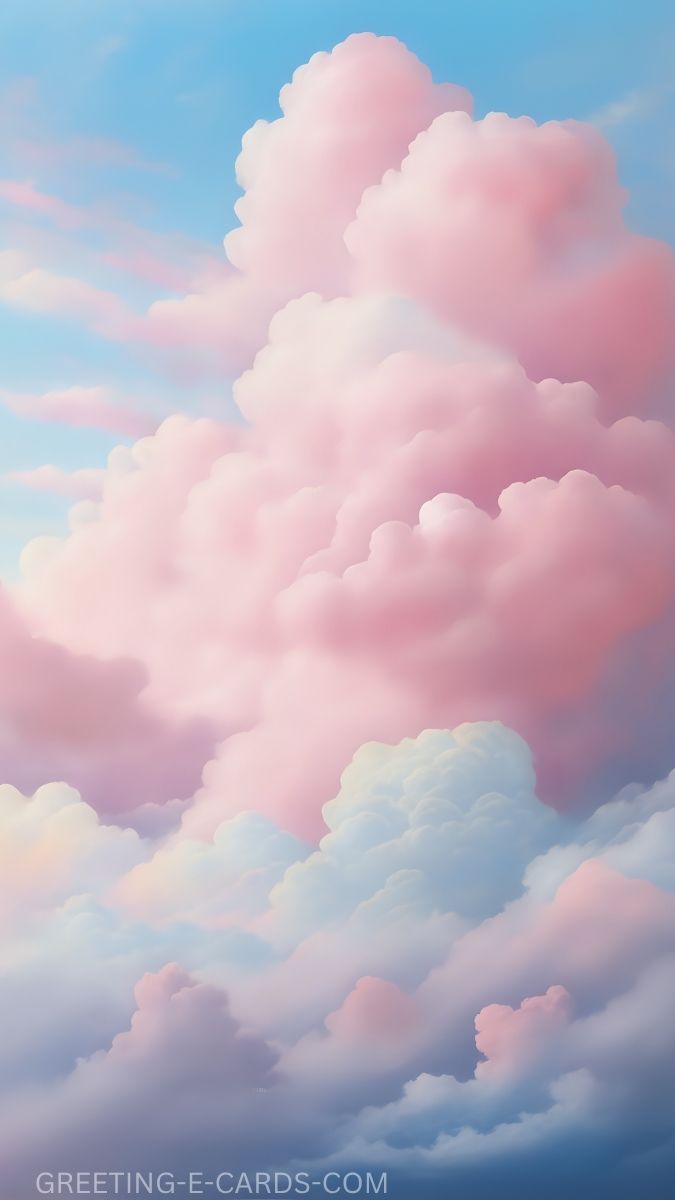 Dreamy Pastel Clouds iPhone Wallpaper