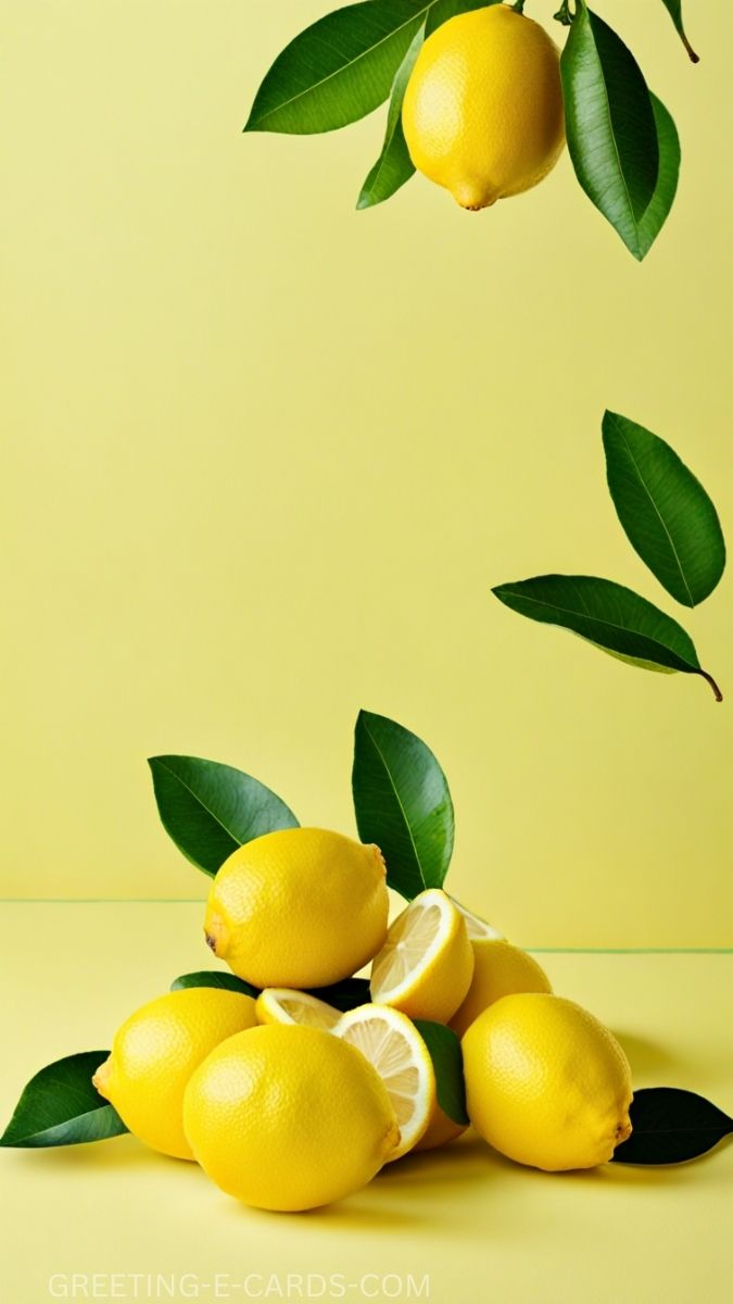 Fresh Lemon Phone Background