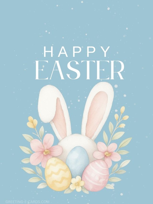 Happy Easter Bunny Phone Wallpaper - Free E-card no sign up