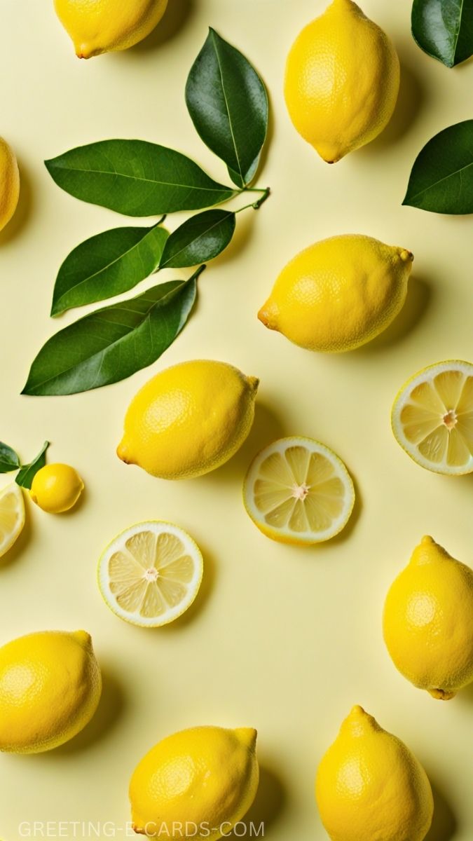 Vibrant Lemon iPhone Wallpaper