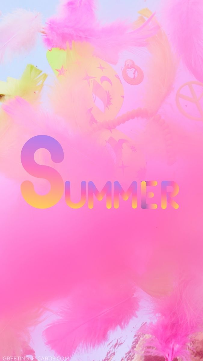 Pink Summer Vibes Phone Wallpaper