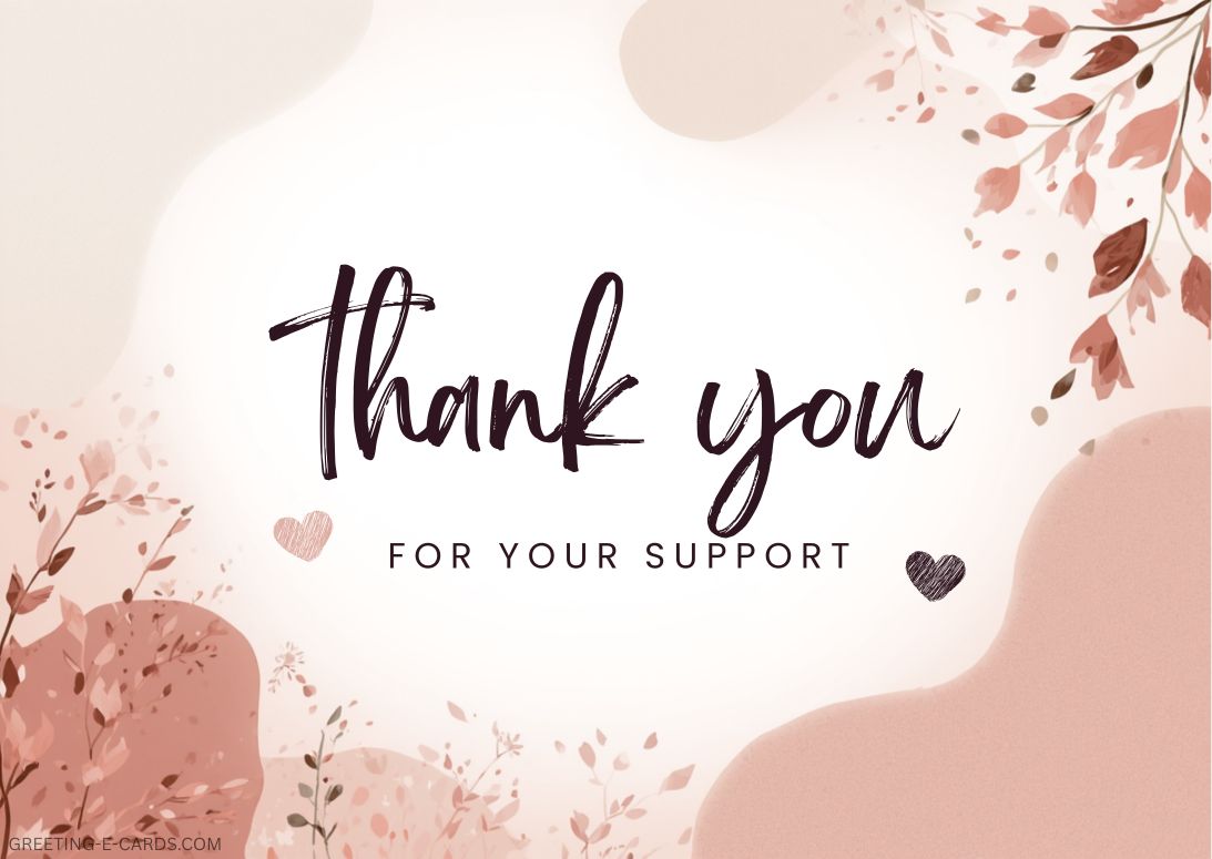 Elegant Thank You E-Card with Flowers - Free E-card no sign up