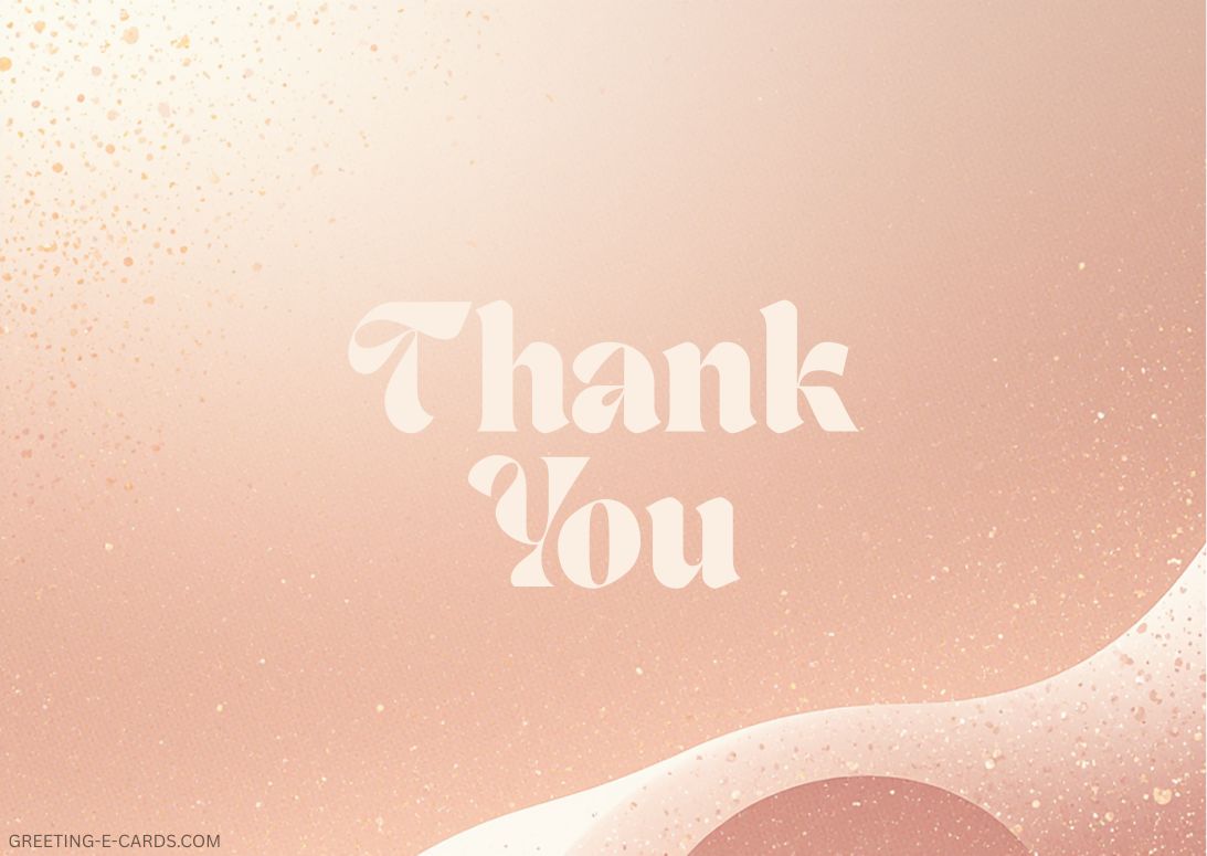 Elegant Thank You E-Card - Free E-card no sign up