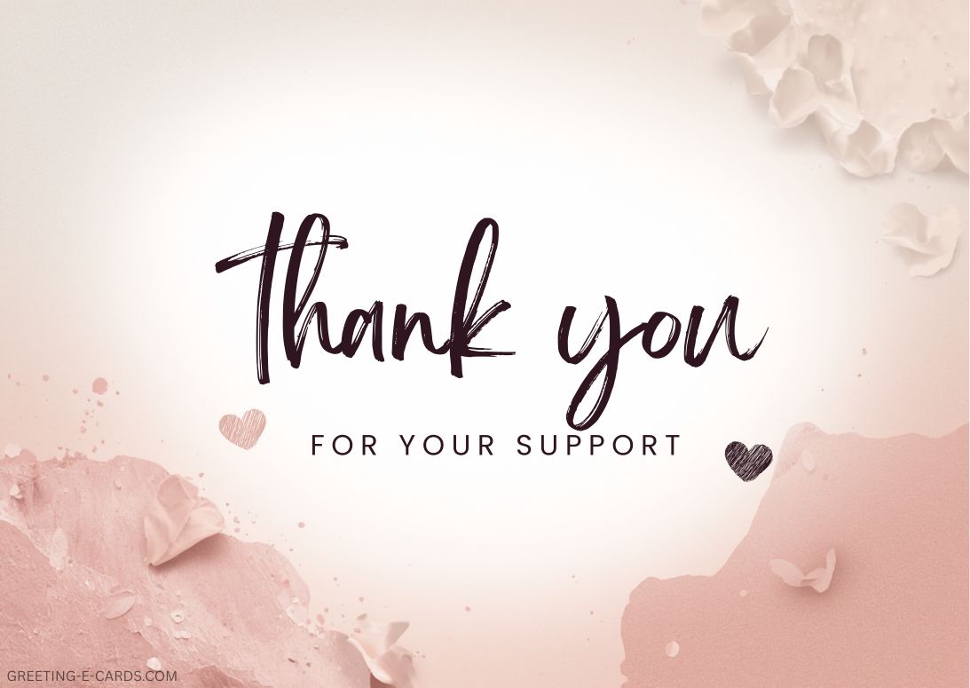 Thank You E-Card for Support - Free E-card no sign up