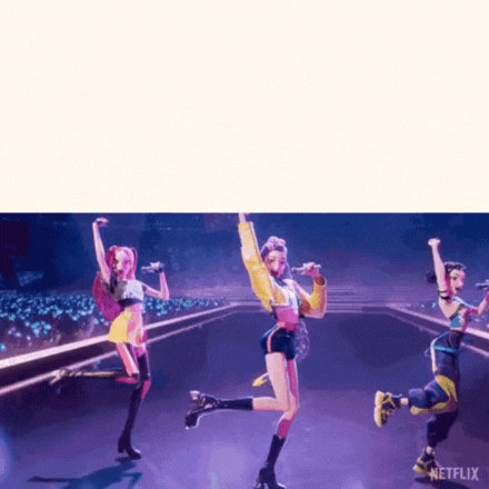 Animated KPop Demon Hunters Star Birthday GIF Card