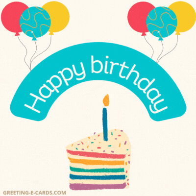 Colorful Birthday Fun GIF CARD - Free Animated GIF no sign up