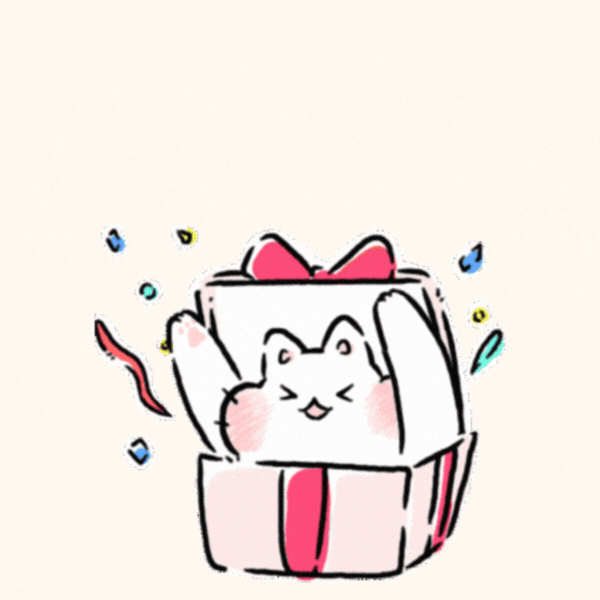 Cute Cat Birthday Gif-Card