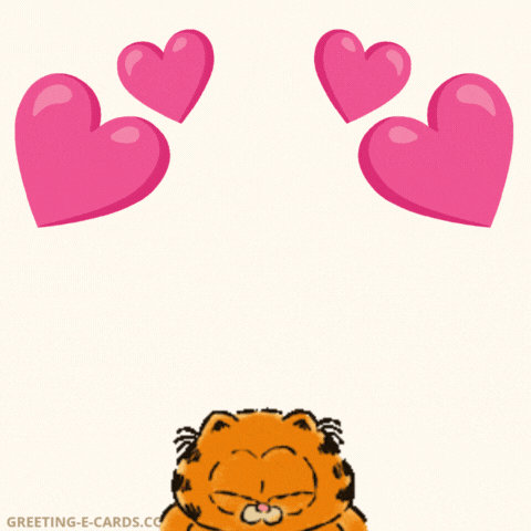 Cute Happy Birthday Sweetheart Gif Card with Garfield