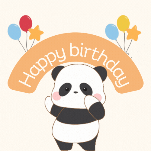 Cute Panda Birthday GIF