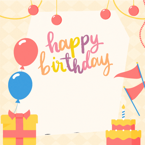 Cute Panda Happy Birthday Animated GIF