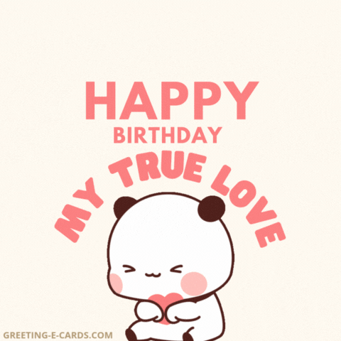 Cute Panda Happy Birthday Gif Card
