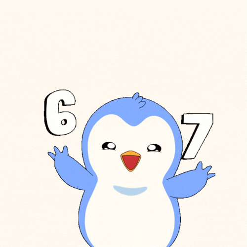 Cute Penguin 6-7 Birthday Animated GIF