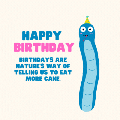 Eat More Cake Birthday Gif Card