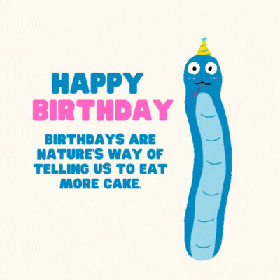 Eat More Cake Birthday Gif Card