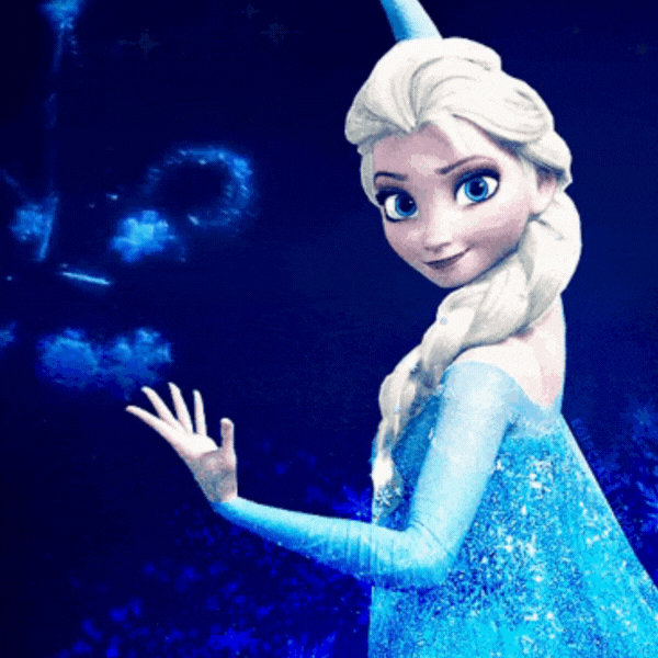 Elsa Birthday gif-Card for Girls - Free Animated GIF no sign up