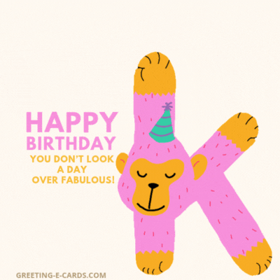Fabulous Birthday Monkey Gif Card