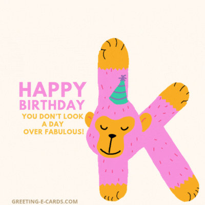 Fabulous Birthday Monkey Gif Card