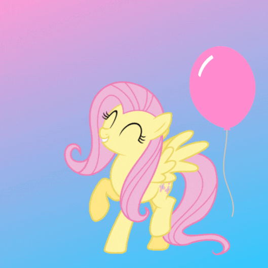 Fluttershys Birthday Surprise Gif Card