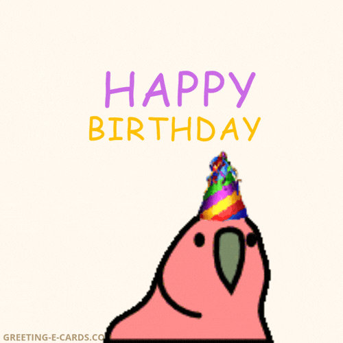 Funny Birthday Parrot GIF