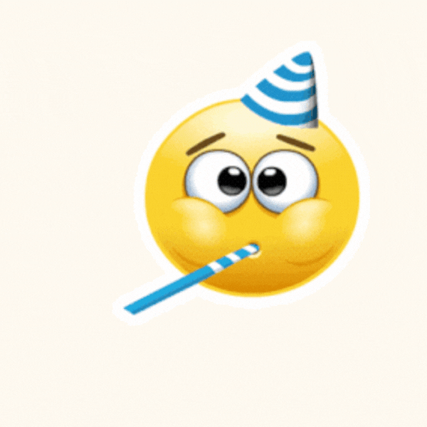 Funny Emoticon Birthday Gif-Card