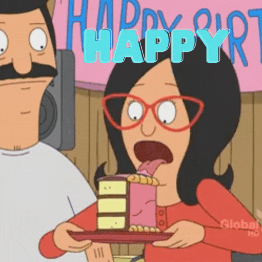 Happy Birthday Cake Eater Gif Card!