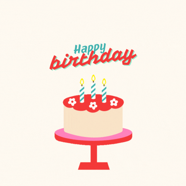 Happy Birthday Cake Gif-Card