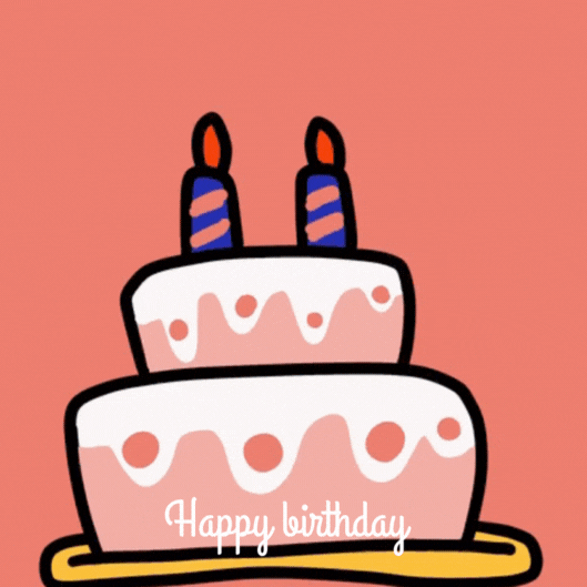 Happy Birthday Cake gif-Card