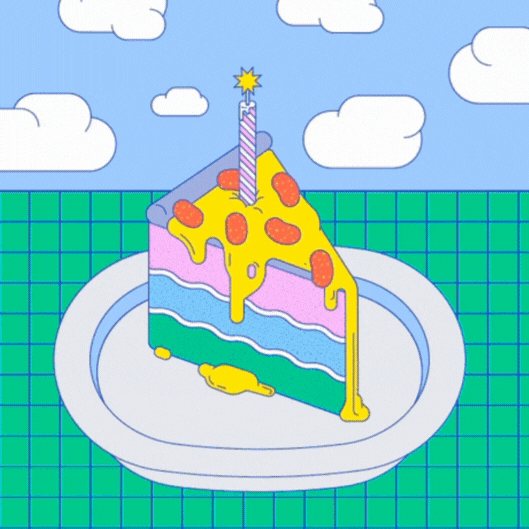 Happy Birthday Cake Slice GIF