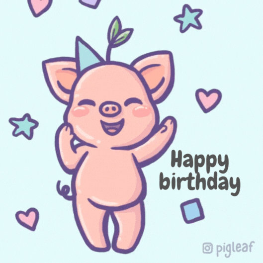 Happy Birthday Piggy Gif card!