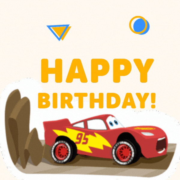 Lightning McQueen Birthday Gif-Card for Boys