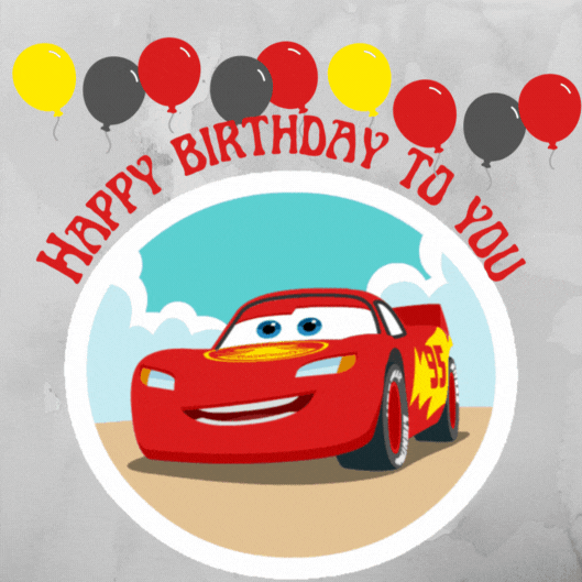 Lightning McQueen Birthday Gif-Card