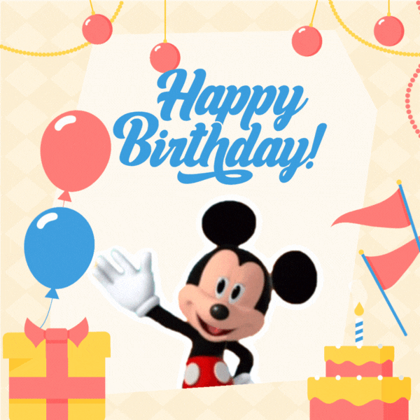 Mickey Mouse Birthday Gif-Card