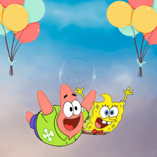 Patrick and SpongeBob Birthday Gif Card - Free Animated GIF no sign up