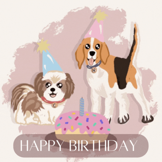 Paw-some Birthday Dogs Gif Card