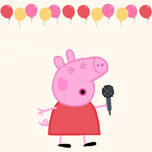 Peppa Pig Birthday gif-Card