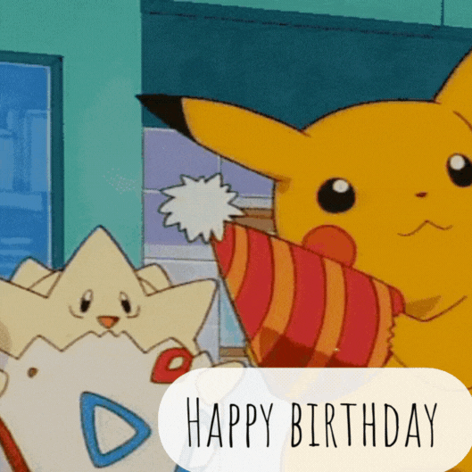 Pikachu Birthday GIF