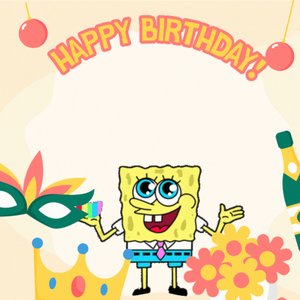 Spongebob Squarepants Birthday Gif-Card
