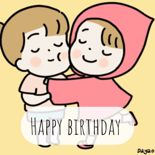 Sweet Birthday Hug Gif-Card - Free Animated GIF no sign up