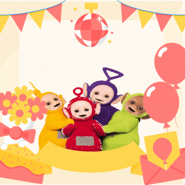Teletubbies Birthday Gif-Card
