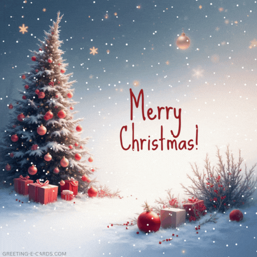 Christmas Tree Gif-Card - Send Holiday Greetings 2025