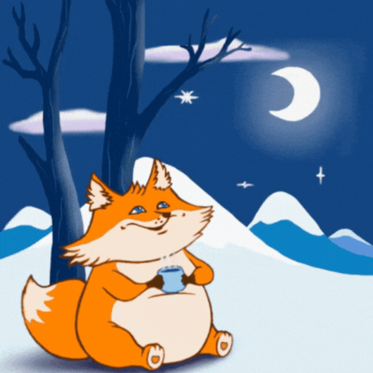 Cozy Christmas Fox gif-Card