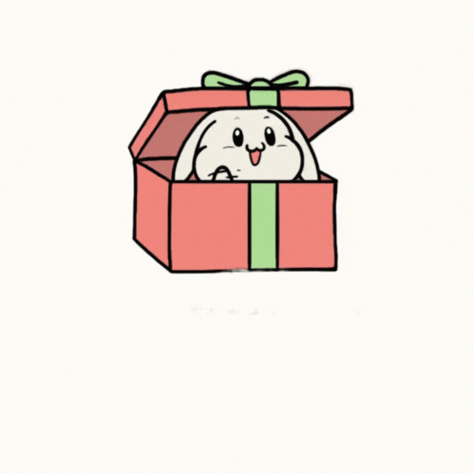 Cute Christmas Bunny Gif-Card 2025